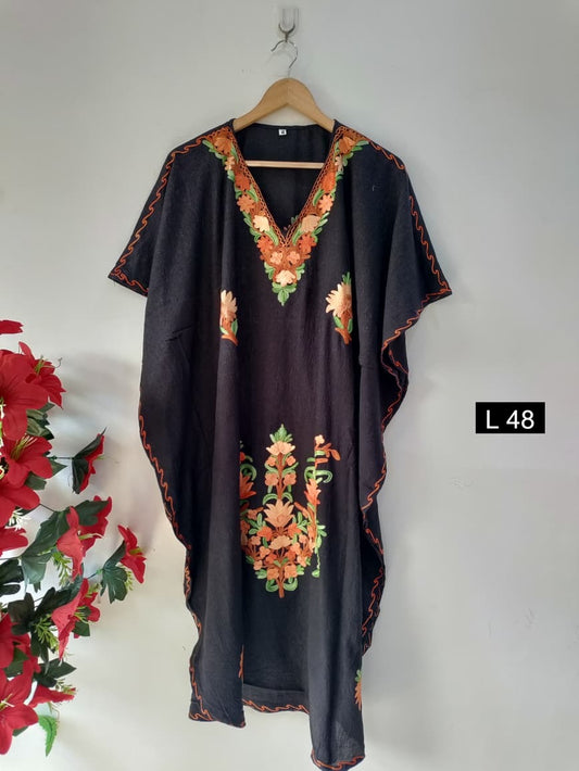 Beautiful Crushed Cotton Ariwork Kaftan