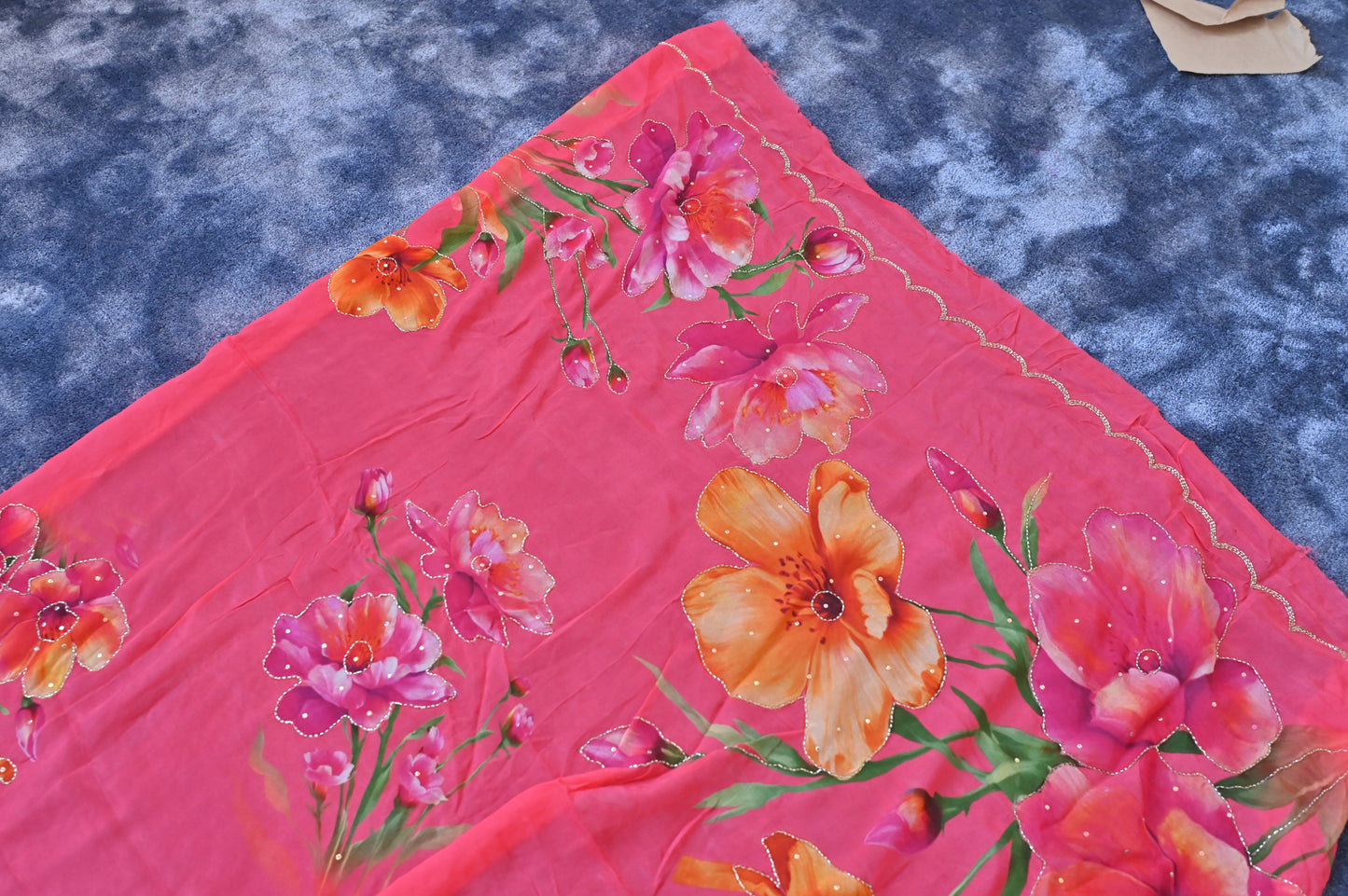 Pure Crepe Designer Saree