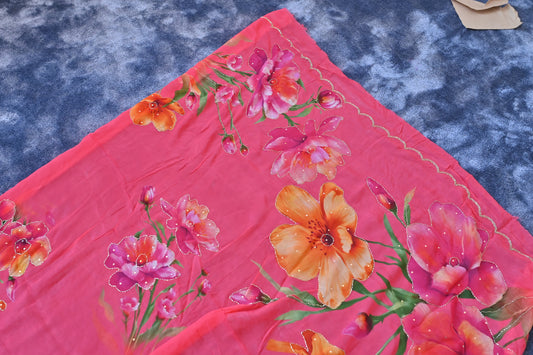 Pure Crepe Designer Saree