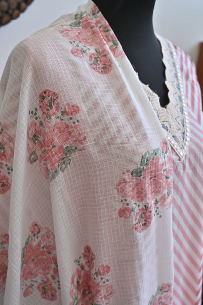 Cotton Lace Work Suit
