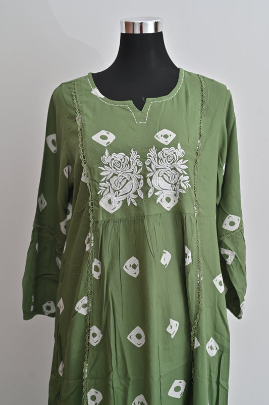 Beautiful Green Cotton Suit