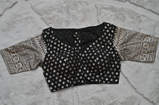 Black Banarasi Designer Blouse