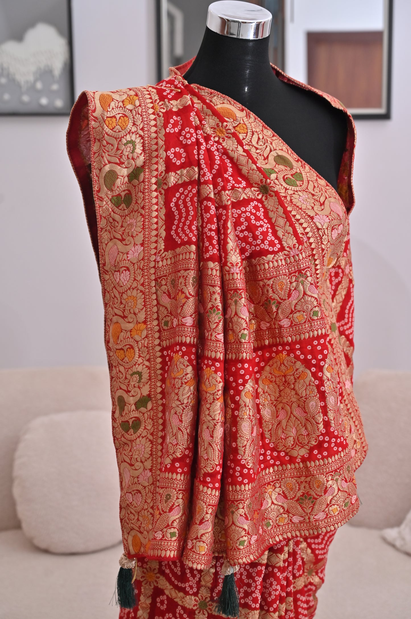 Red Ghatchola Premium Saree