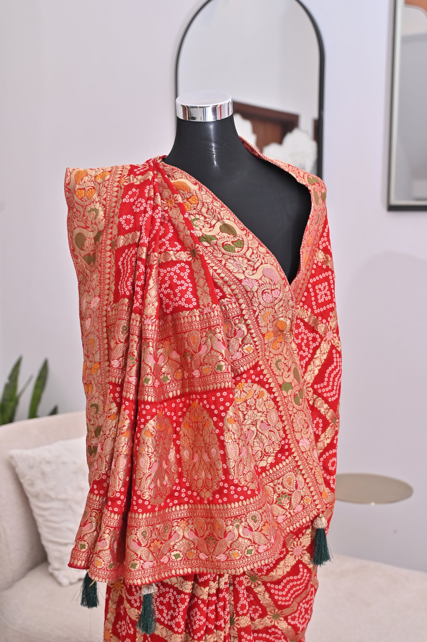Red Ghatchola Premium Saree