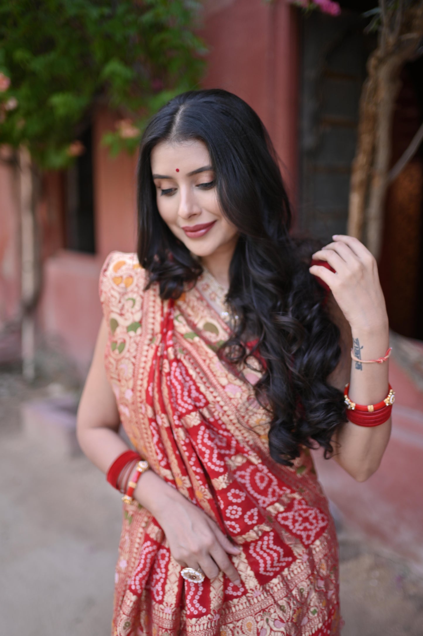 Red Ghatchola Premium Saree