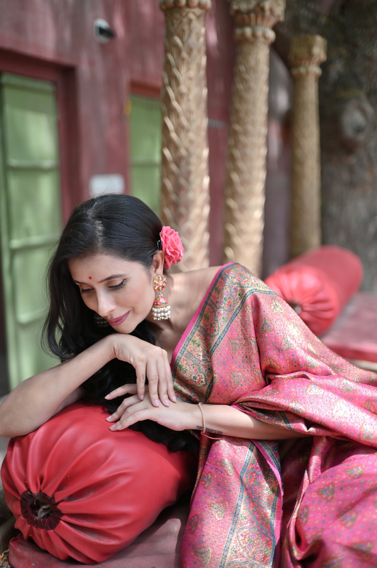 Pink Cosmos Designer Saree
