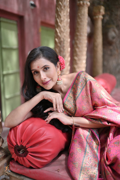 Pink Cosmos Designer Saree