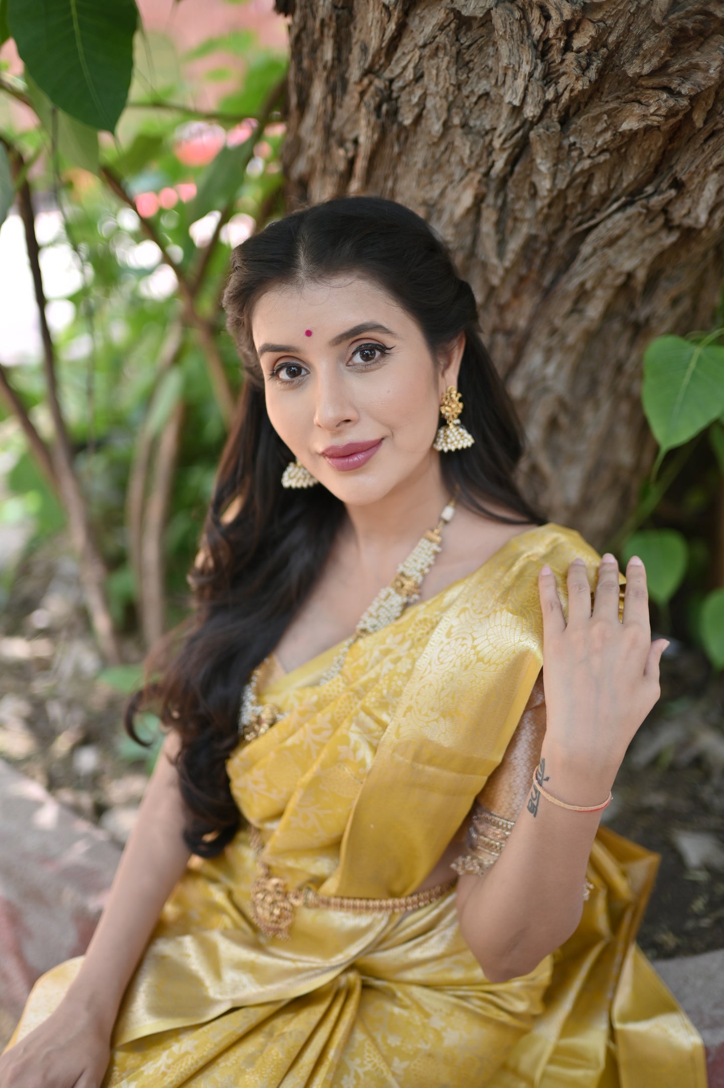 Must Yellow and Gold Pure Kanchivaram Saree