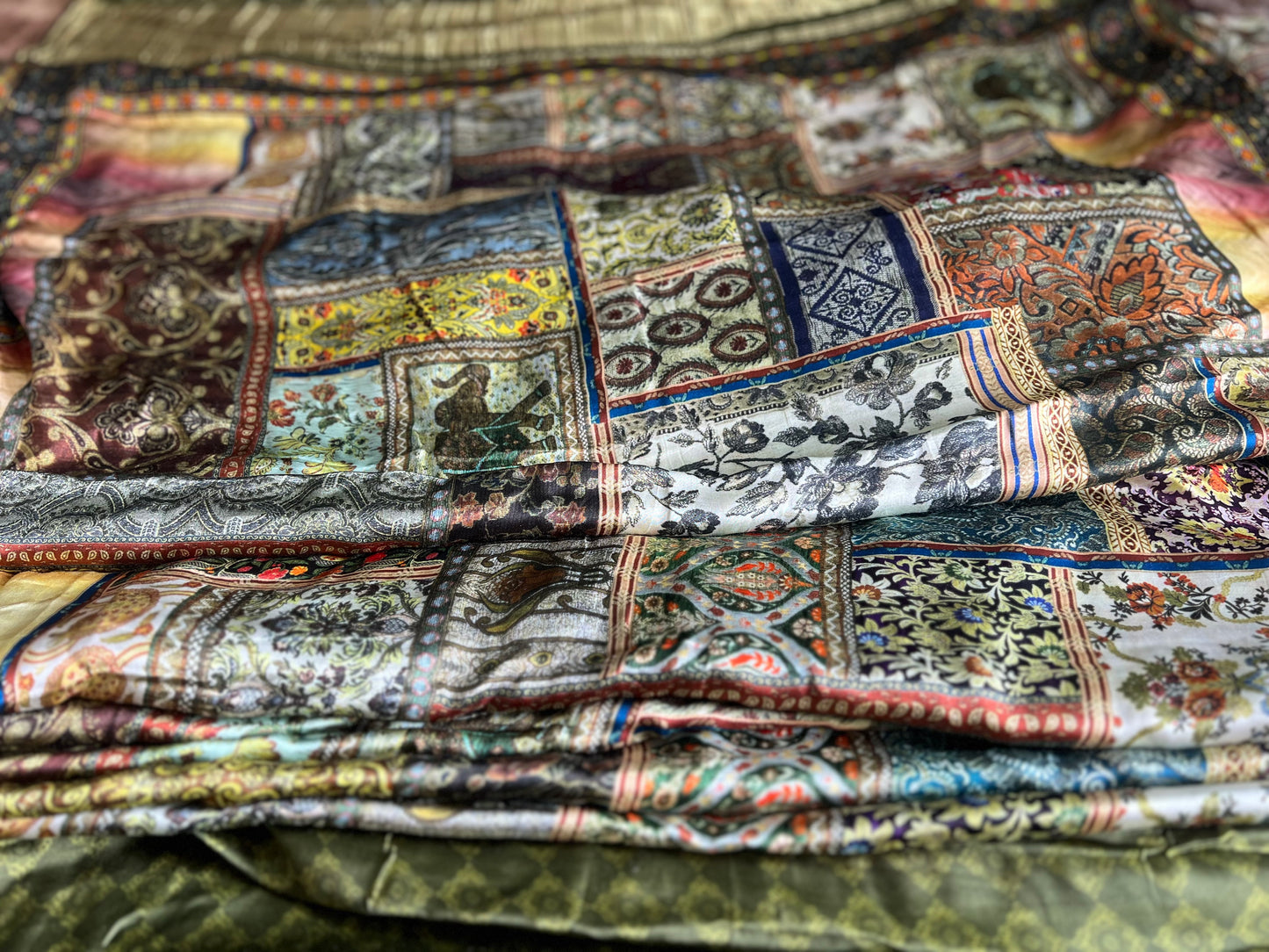 Beautiful green designer, modal silk sari with Lovely modal silk blouse piece