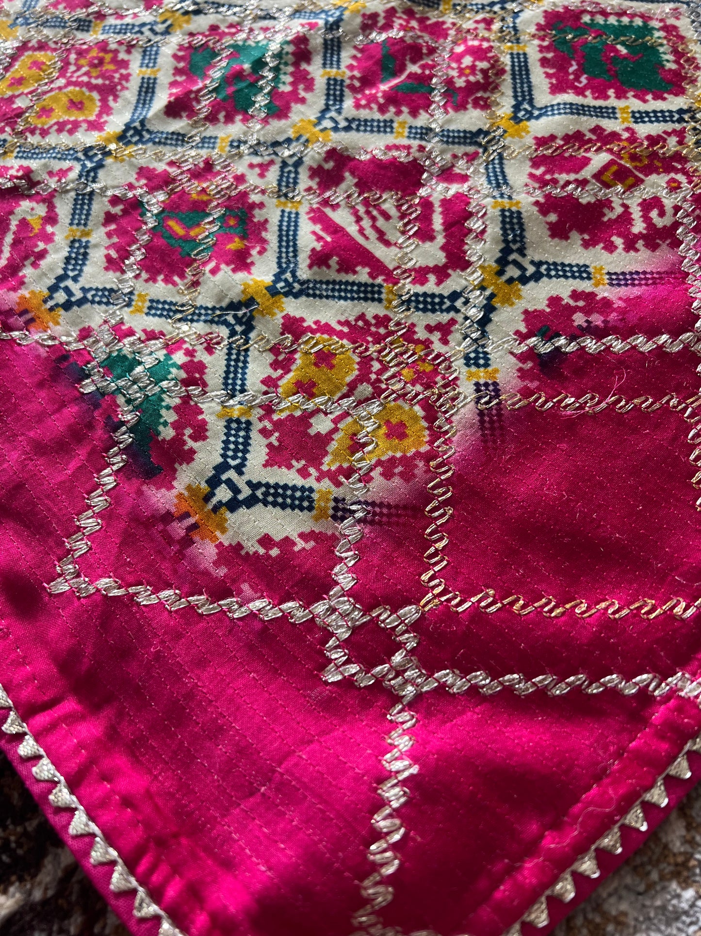 Beautiful modal, silk sari with lovely thread work all over the Saree and designer blouse piece