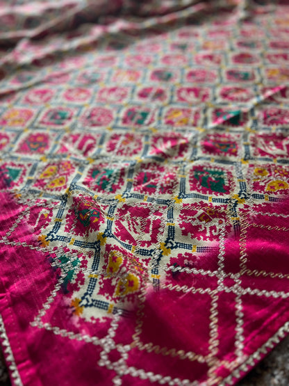 Beautiful modal, silk sari with lovely thread work all over the Saree and designer blouse piece
