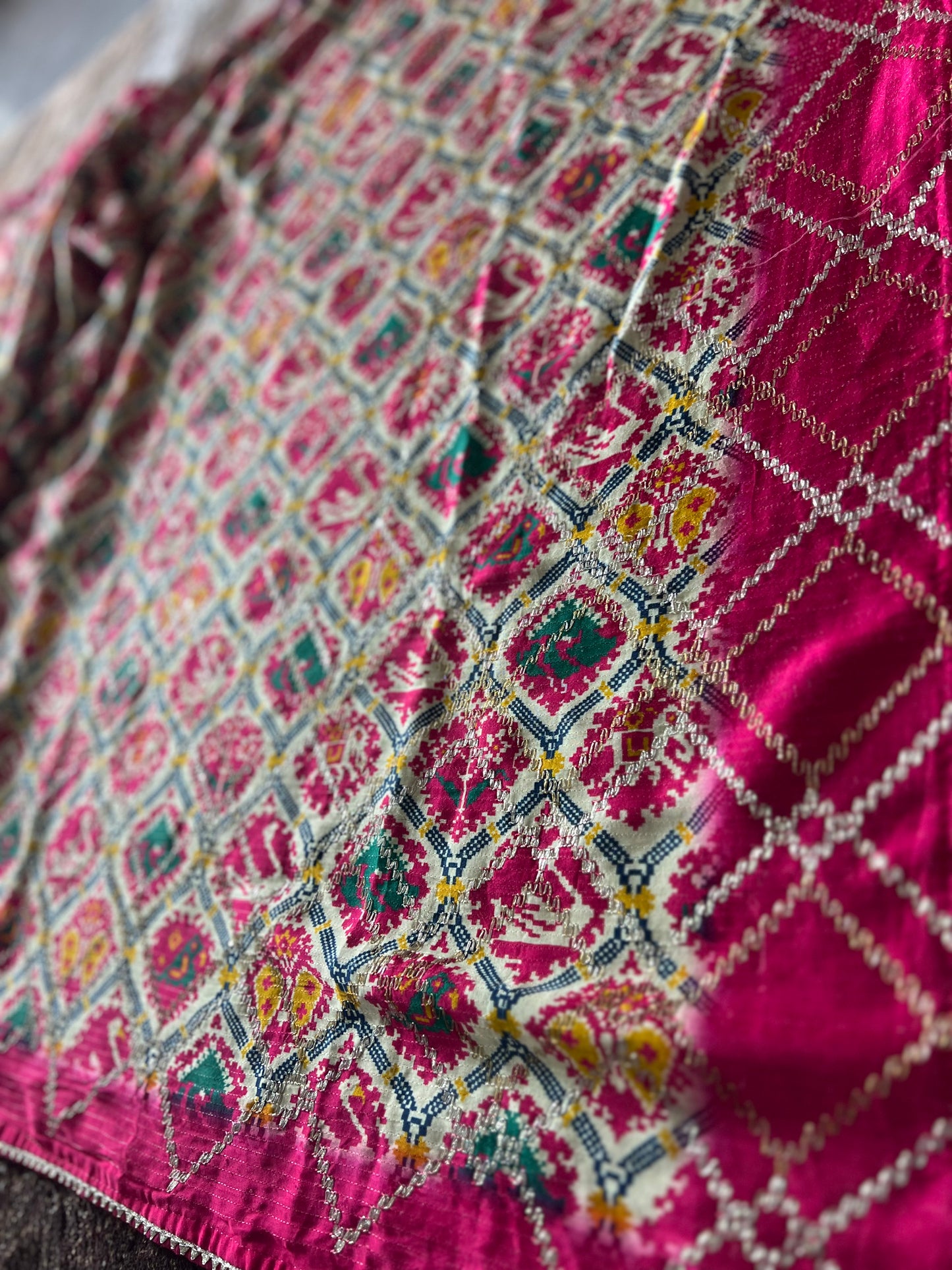 Beautiful modal, silk sari with lovely thread work all over the Saree and designer blouse piece