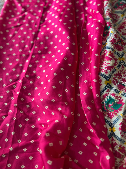 Beautiful modal, silk sari with lovely thread work all over the Saree and designer blouse piece