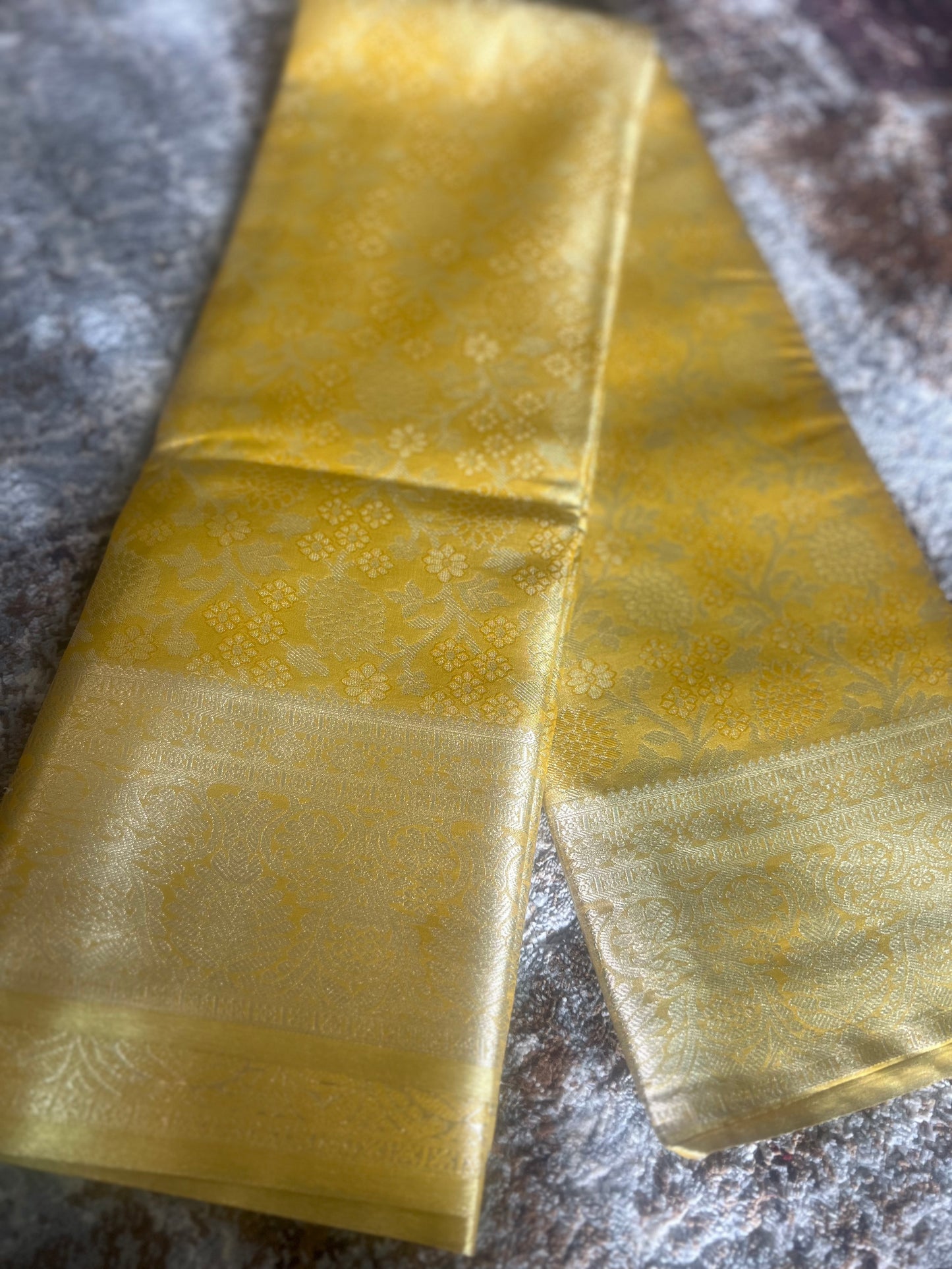 Must Yellow and Gold Pure Kanchivaram Saree