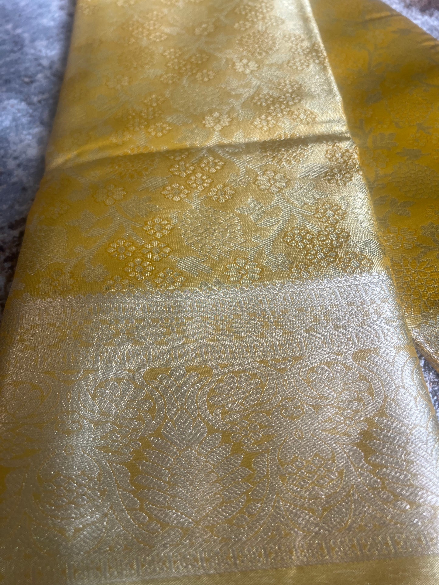 Must Yellow and Gold Pure Kanchivaram Saree