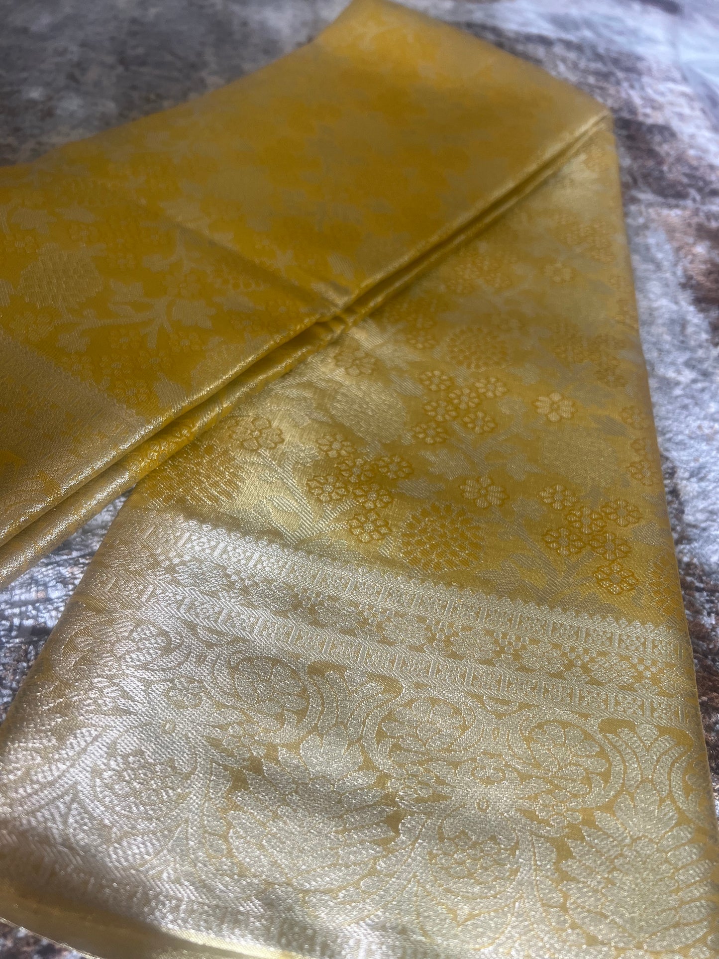 Must Yellow and Gold Pure Kanchivaram Saree