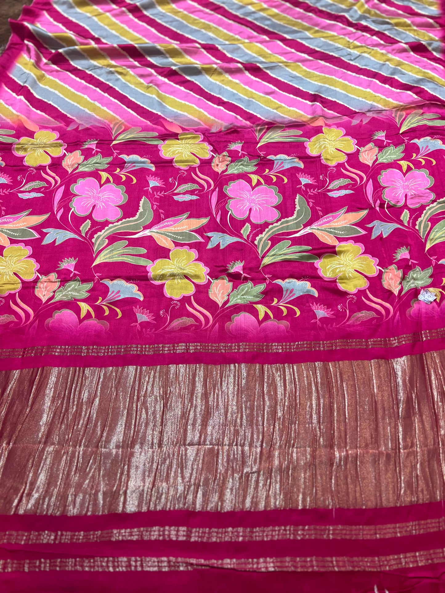 Pink Gazi Silk Designer Saree