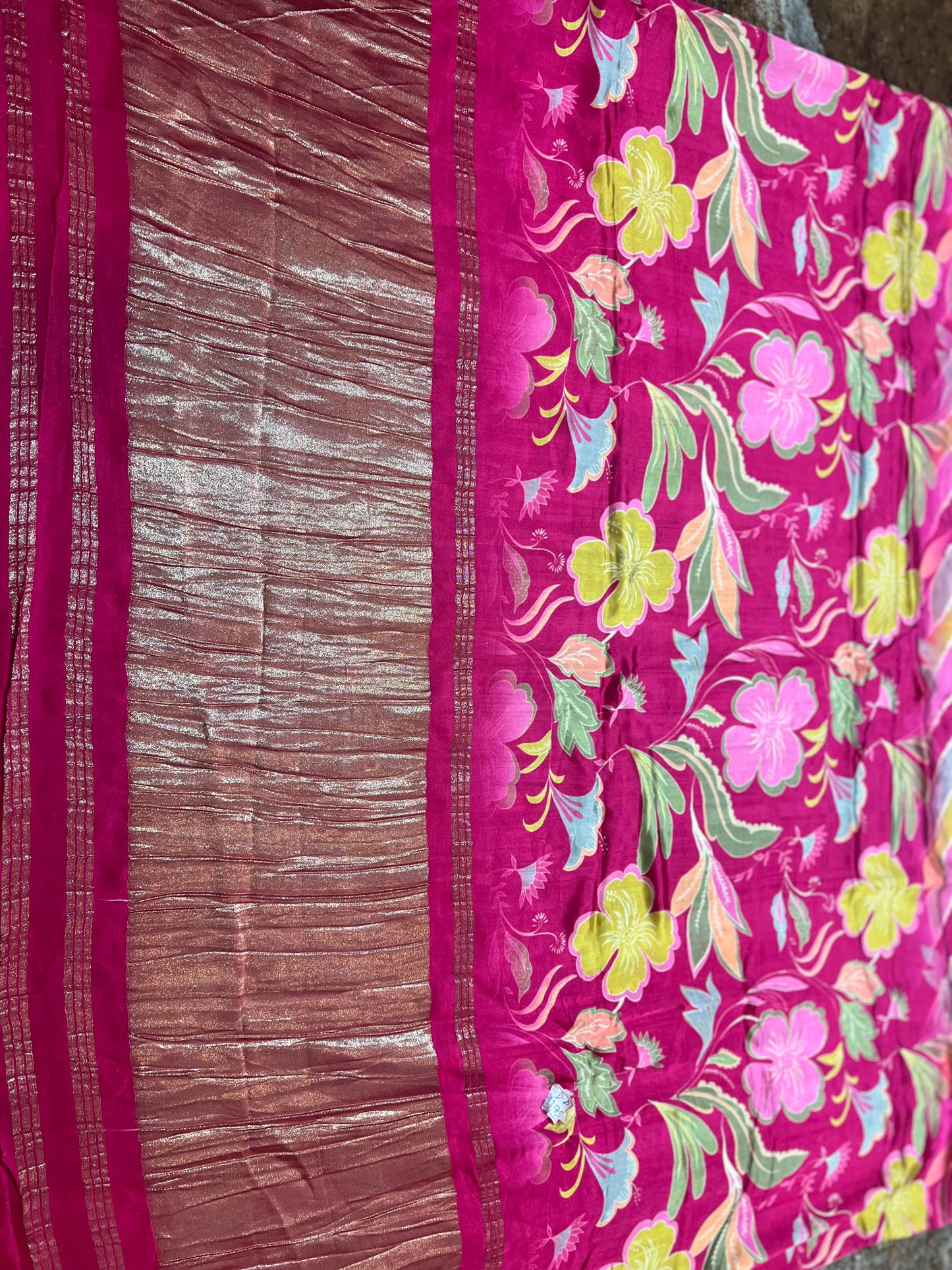 Pink Gazi Silk Designer Saree