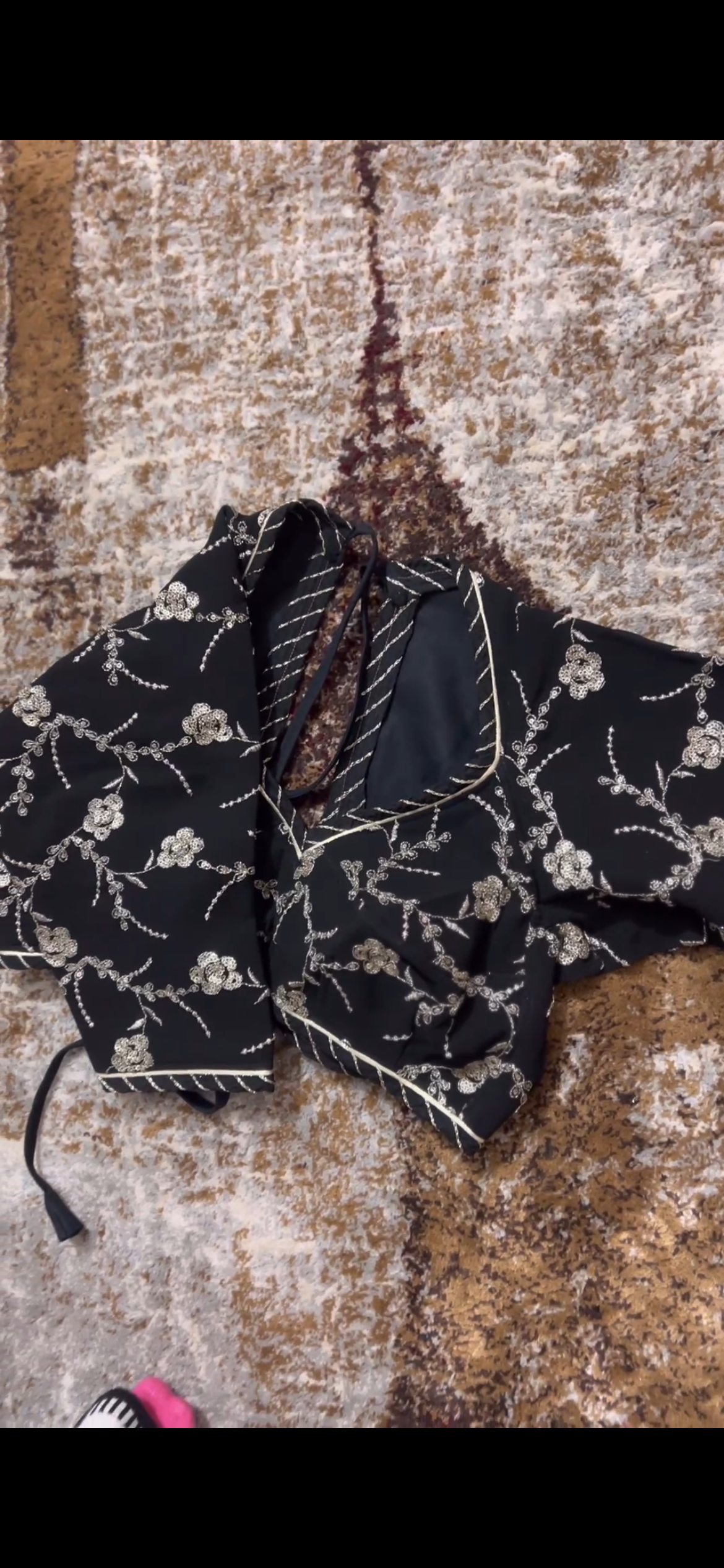 Chiffon Saree with Lovely Border Paired with a Beautiful Angi Blouse