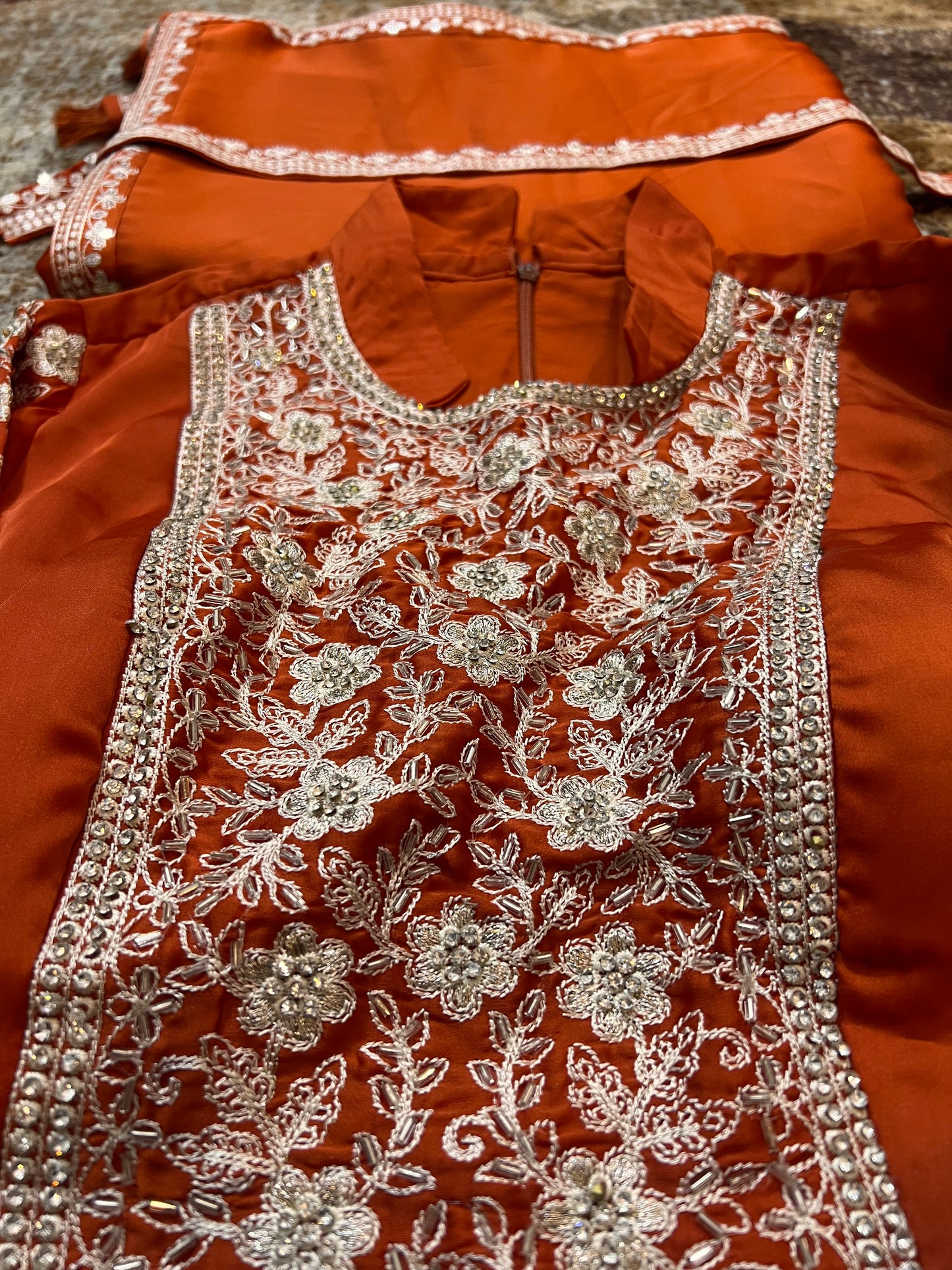 Designer Saree with Stitched Blouse Styled with a Belt