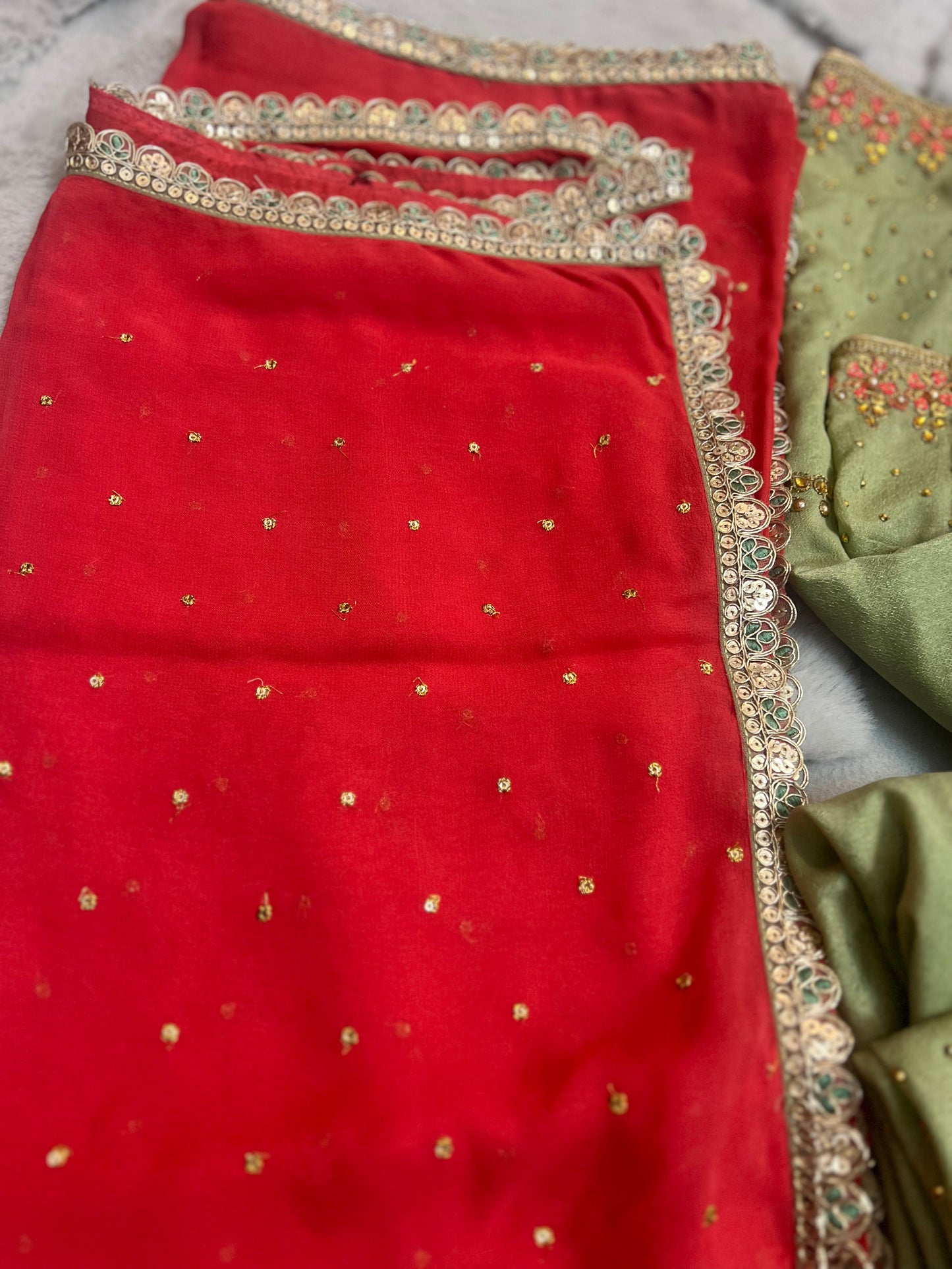 Heavy Punjabi Suit with Stone and Thread Work with Full Flaire Patayala Salwar and Heavy Work Duppatta