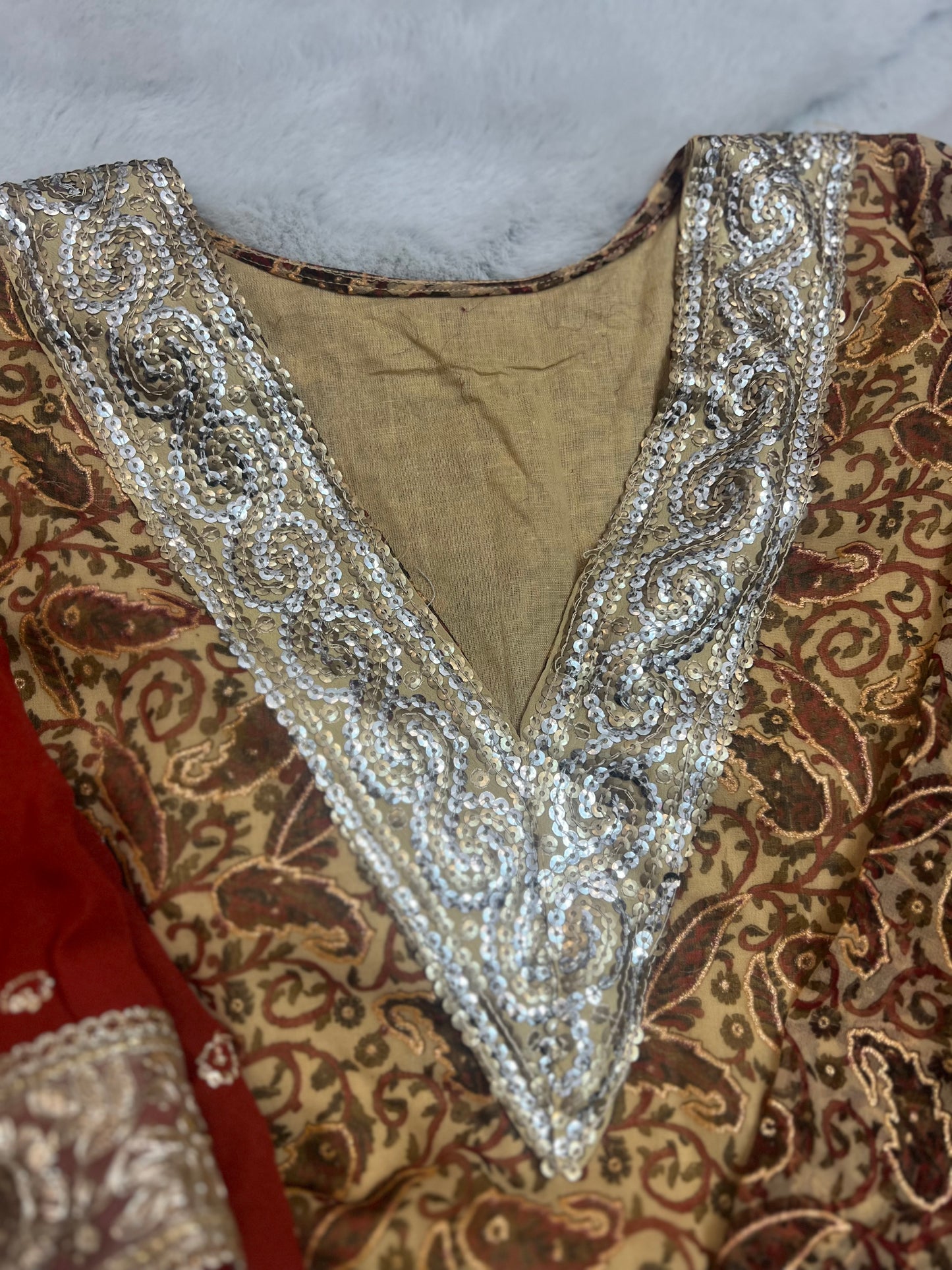 Soft Georgette Designer Suit, Long Kurta with full Sleeves, Full Flair, Palazo and Heavy work Designer Dupatta