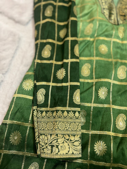 Beautiful Banarasi Suit with Full Flair Palazo and Lovely Designer Soft Tissue Dupatta