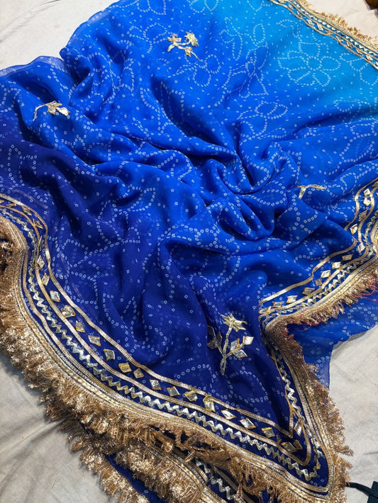 Beautiful Designer Blue Saree