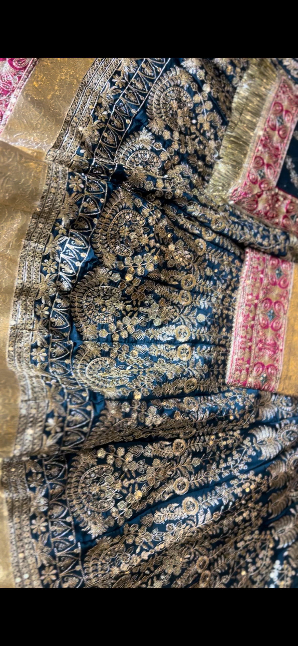 Beautiful Traditional Full Ghera Heavy Poshak in Peacock Blue Colour (Stitched)