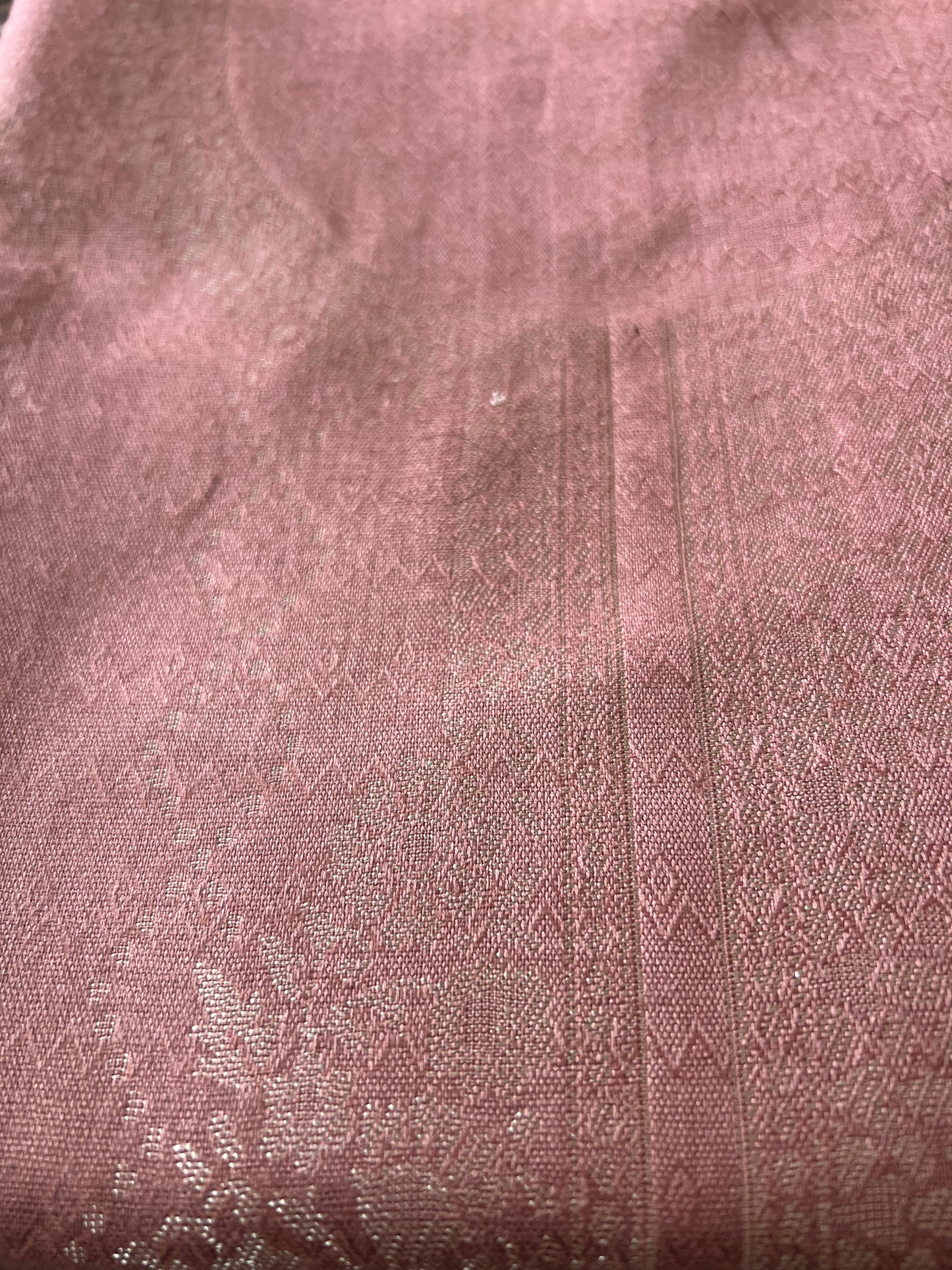 Onion Pink Pashmina Suit (Unstitched)