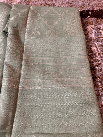 Pastel Green Pashmina Suit (Unstitched)