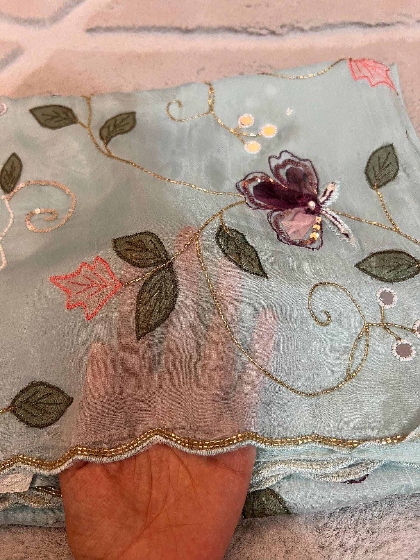 Pure Organza Silk Designer Saree