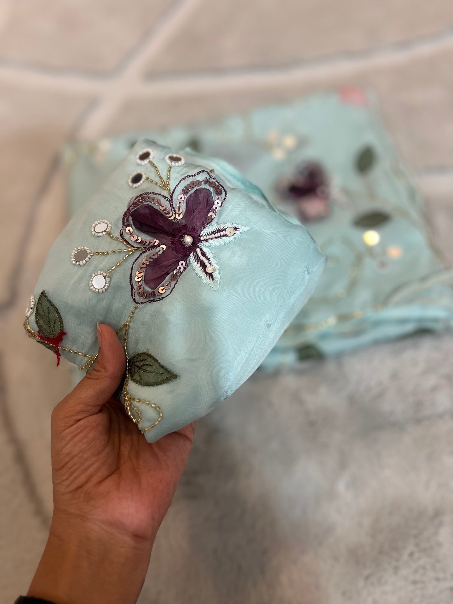 Pure Organza Silk Designer Saree