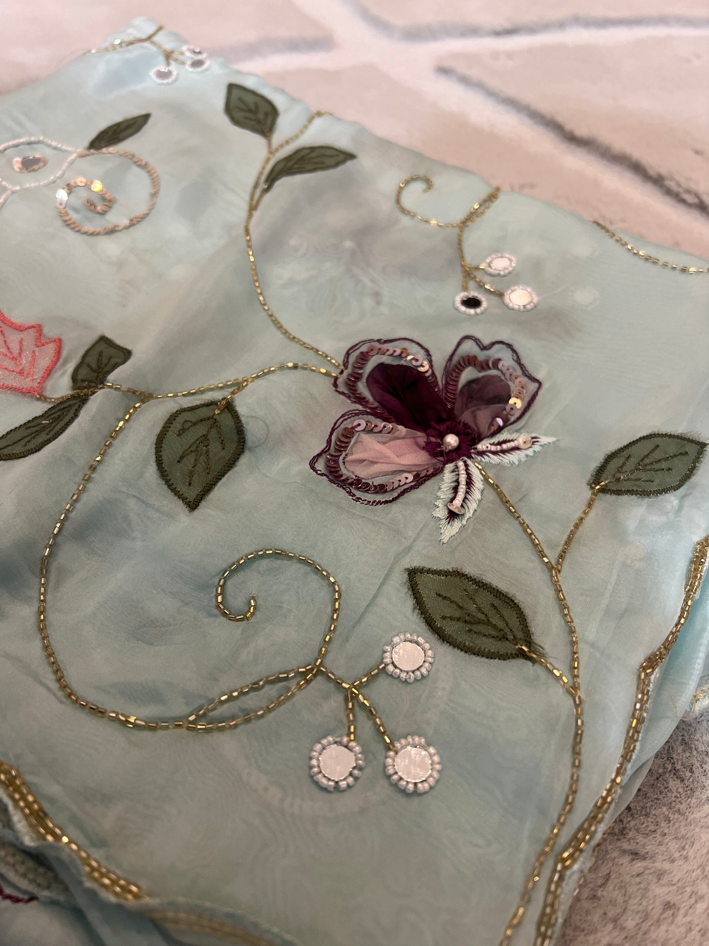 Pure Organza Silk Designer Saree