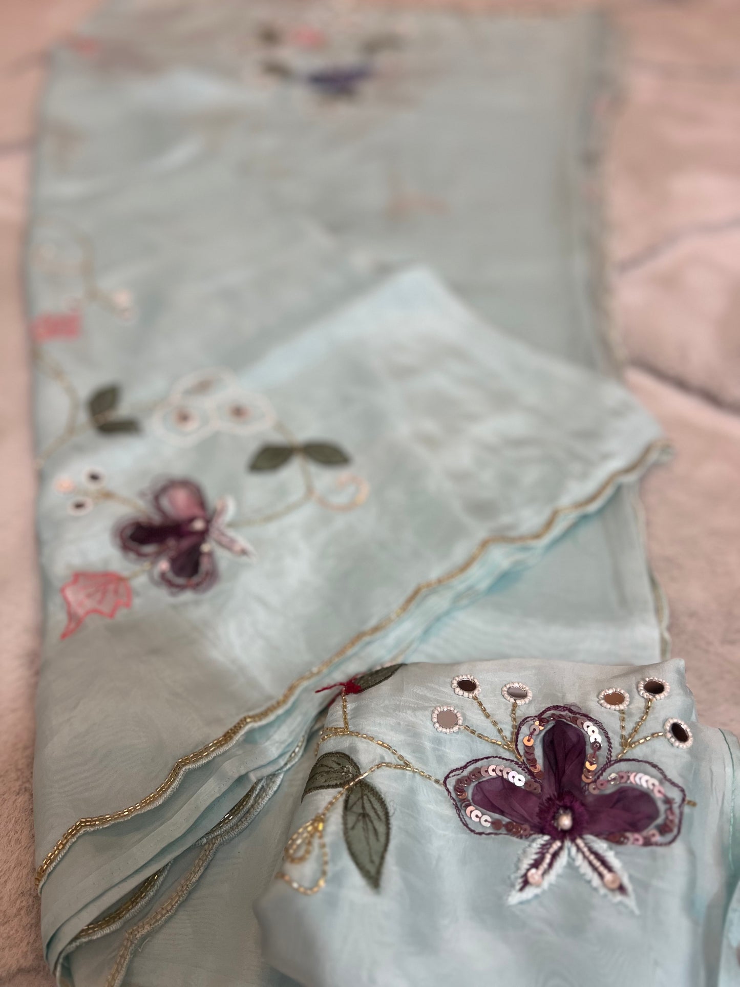 Pure Organza Silk Designer Saree