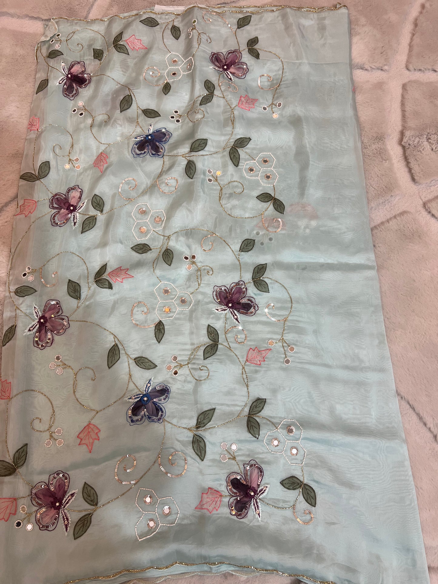 Pure Organza Silk Designer Saree