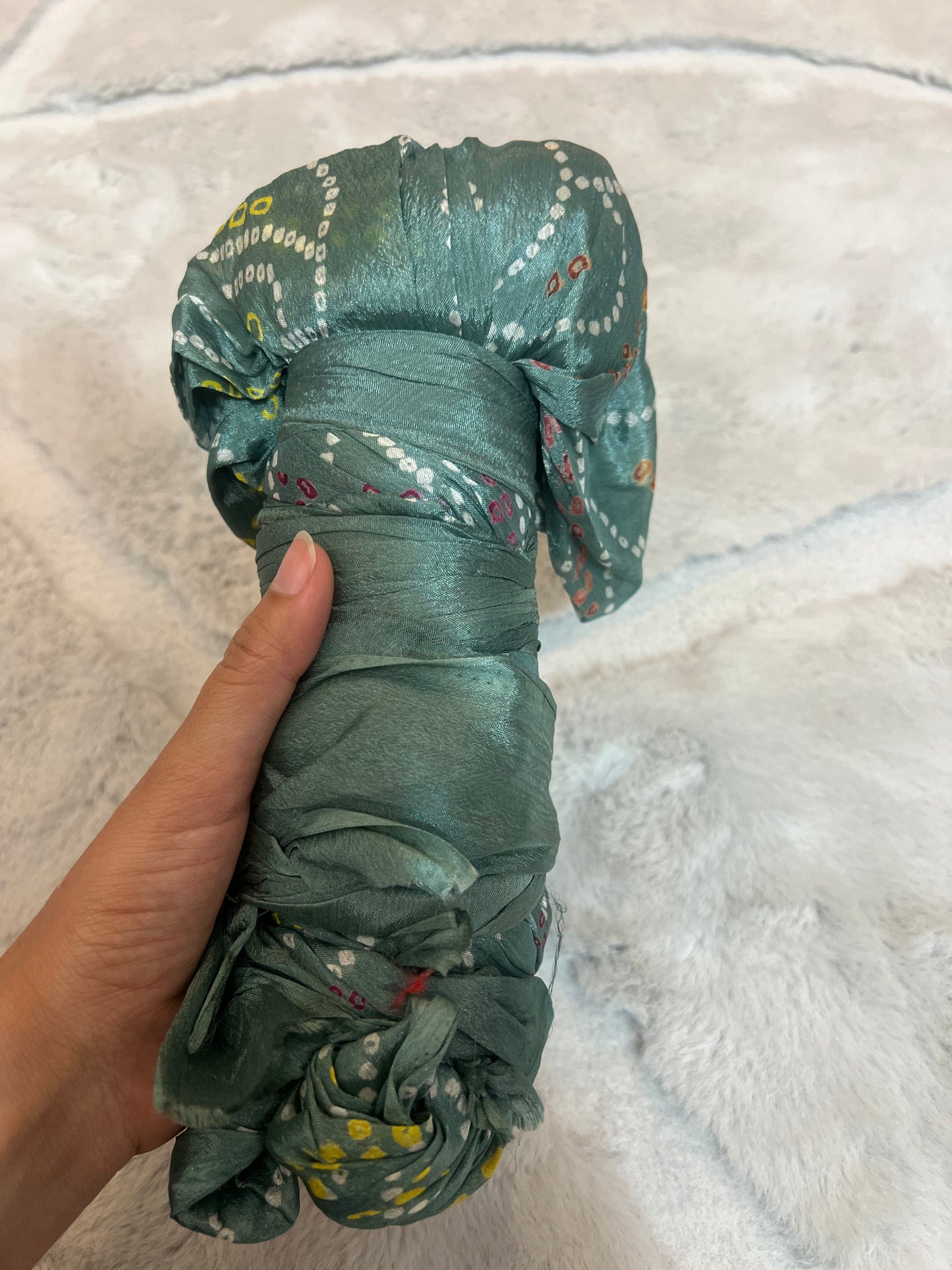 Soft Chinon Bandhani Saree with Same Color Blouse Peice