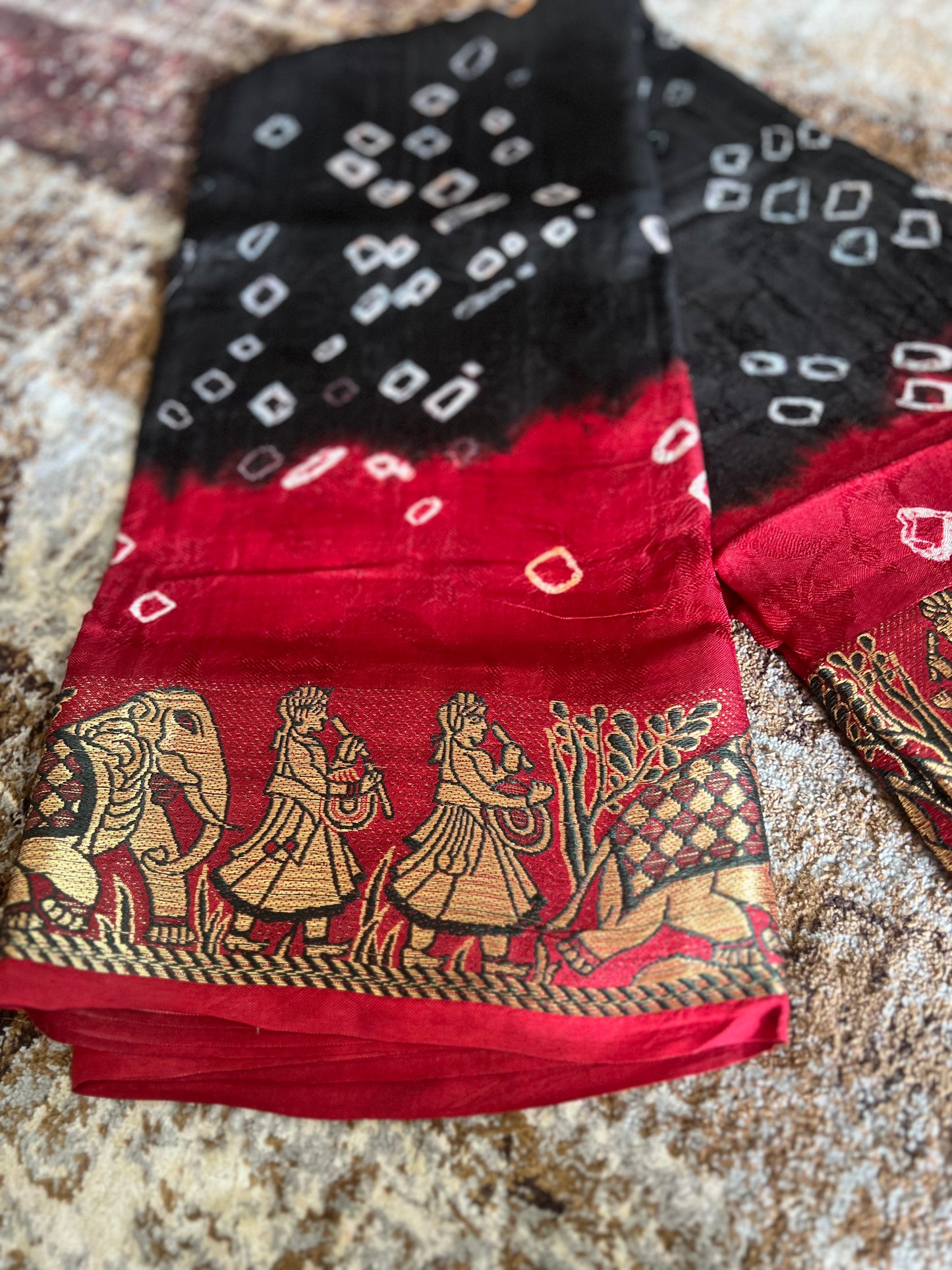 Soft Cotton Saree with Beautiful Golden Kasidakari on the Border and Same Blouse