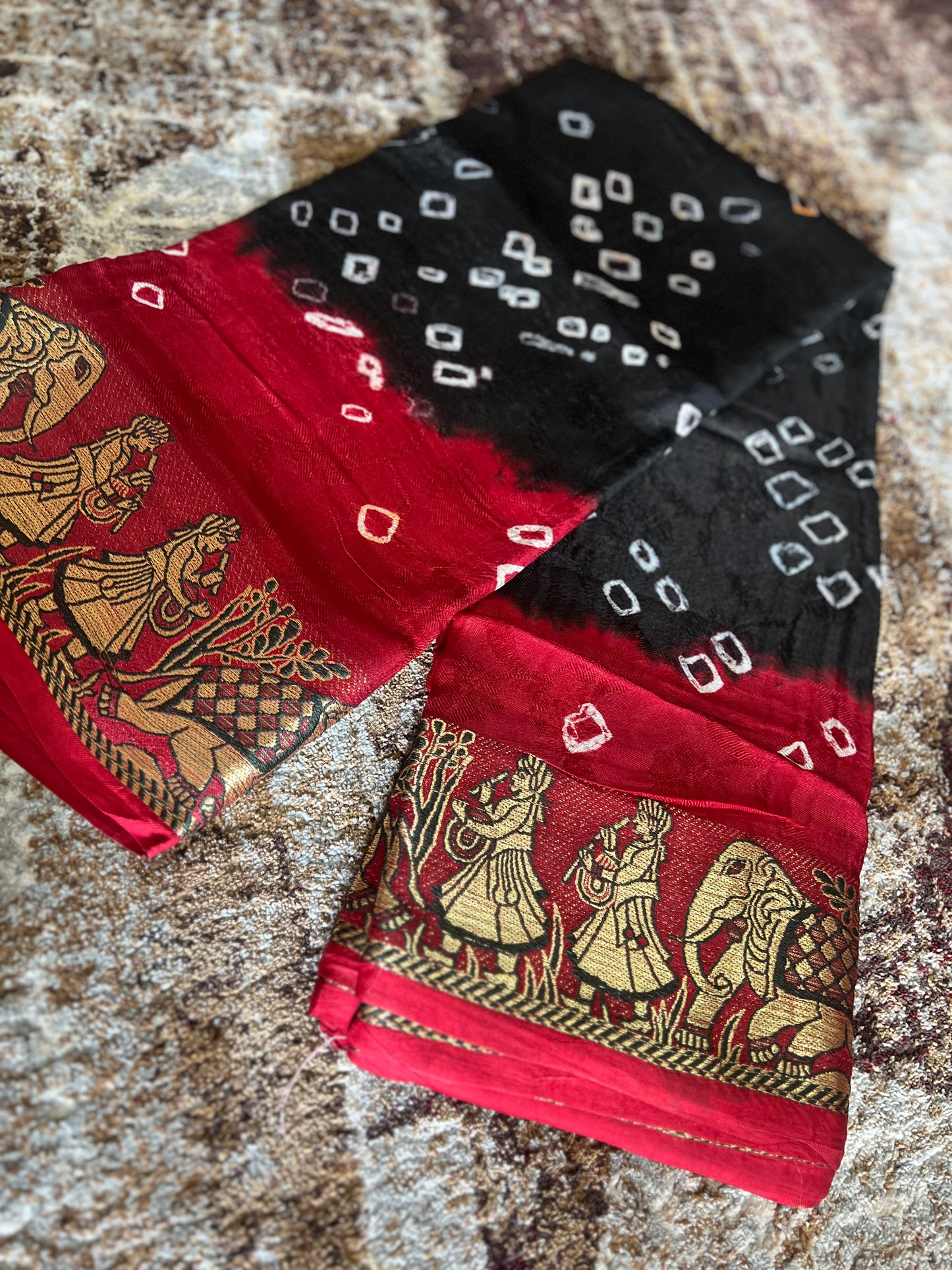 Soft Cotton Saree with Beautiful Golden Kasidakari on the Border and Same Blouse