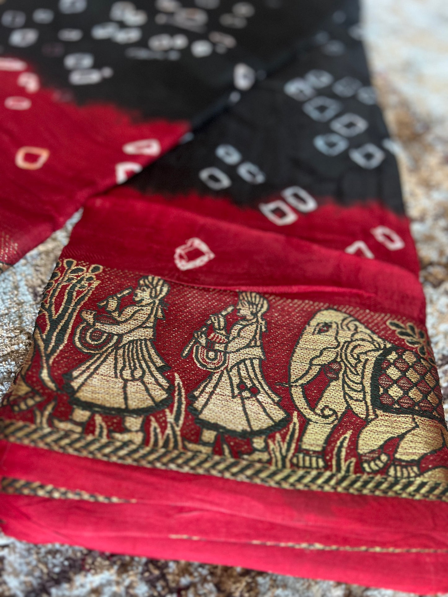 Soft Cotton Saree with Beautiful Golden Kasidakari on the Border and Same Blouse