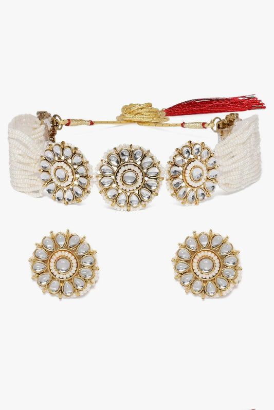 Pearl Kundan chokar set