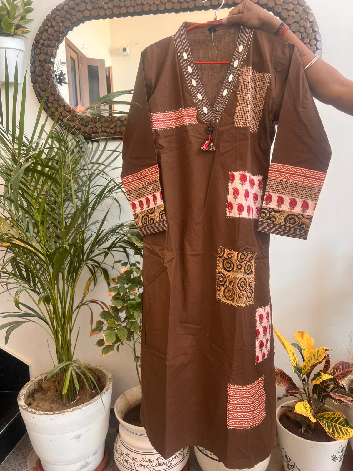 Cotton 3 Peice Suit with Lovely Patch Work