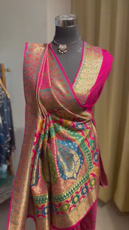 Pink Cosmos Designer Saree